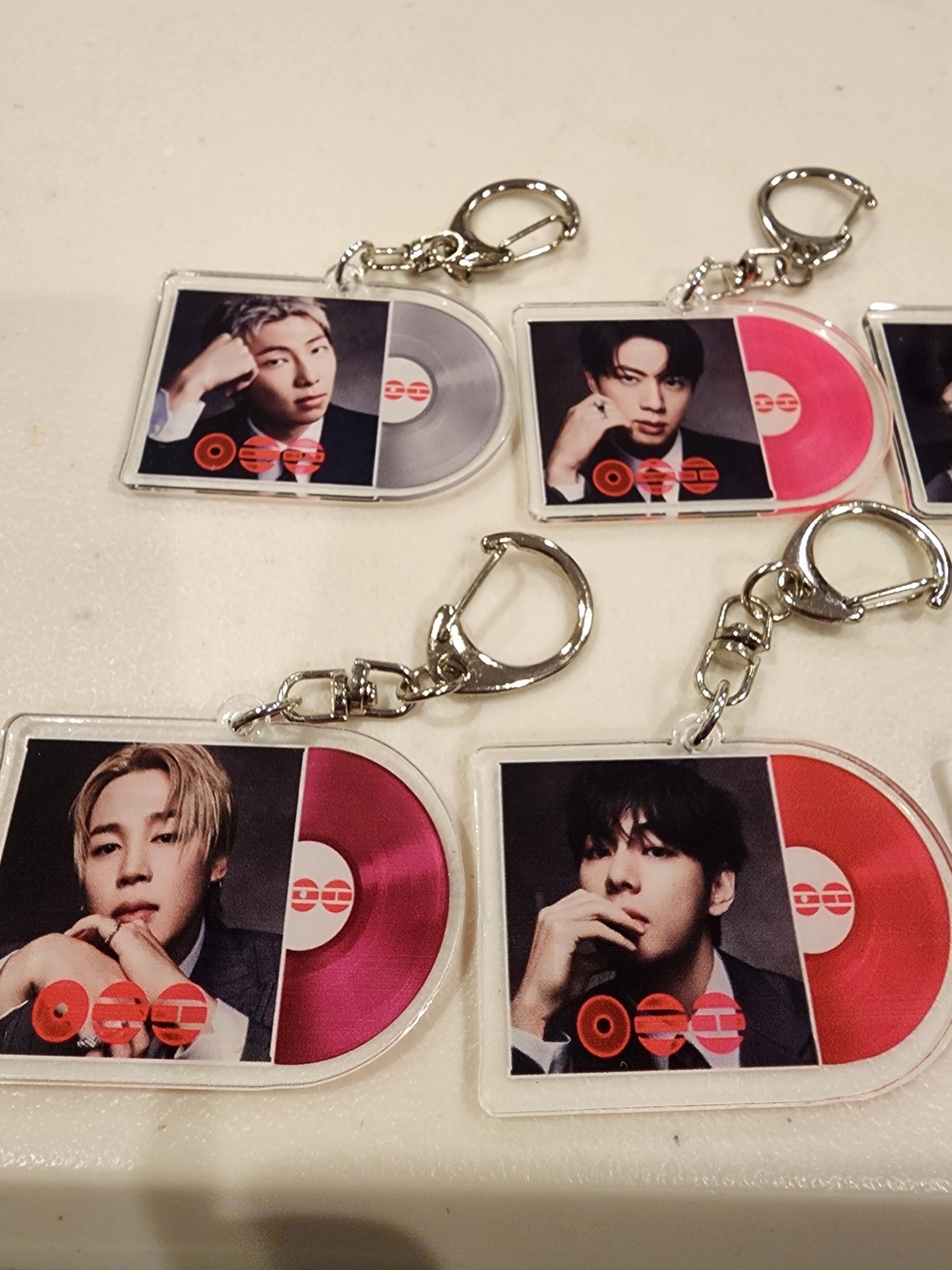 BTS Inspired Vinyl Photo Keychain-8 pc. set - Picture 2 of 3
